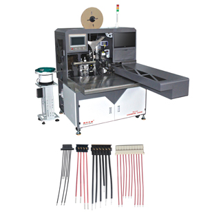 RQ-019全自動插膠殼機(jī)，穿膠殼機(jī)長短線